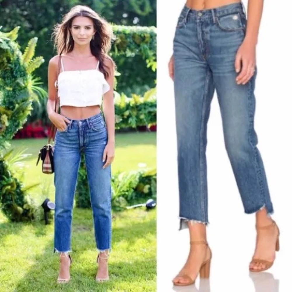 GRLFRND Helena straight leg button fly jeans
